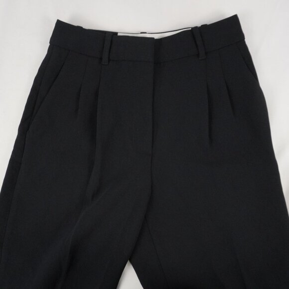 Aritzia The Effortless Pant Crepette Trousers in Black - Size 2 Regular - NWT - Picture 2 of 10